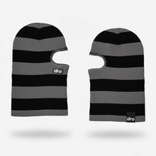 Knit Balaclava - Black and Grey Stripes